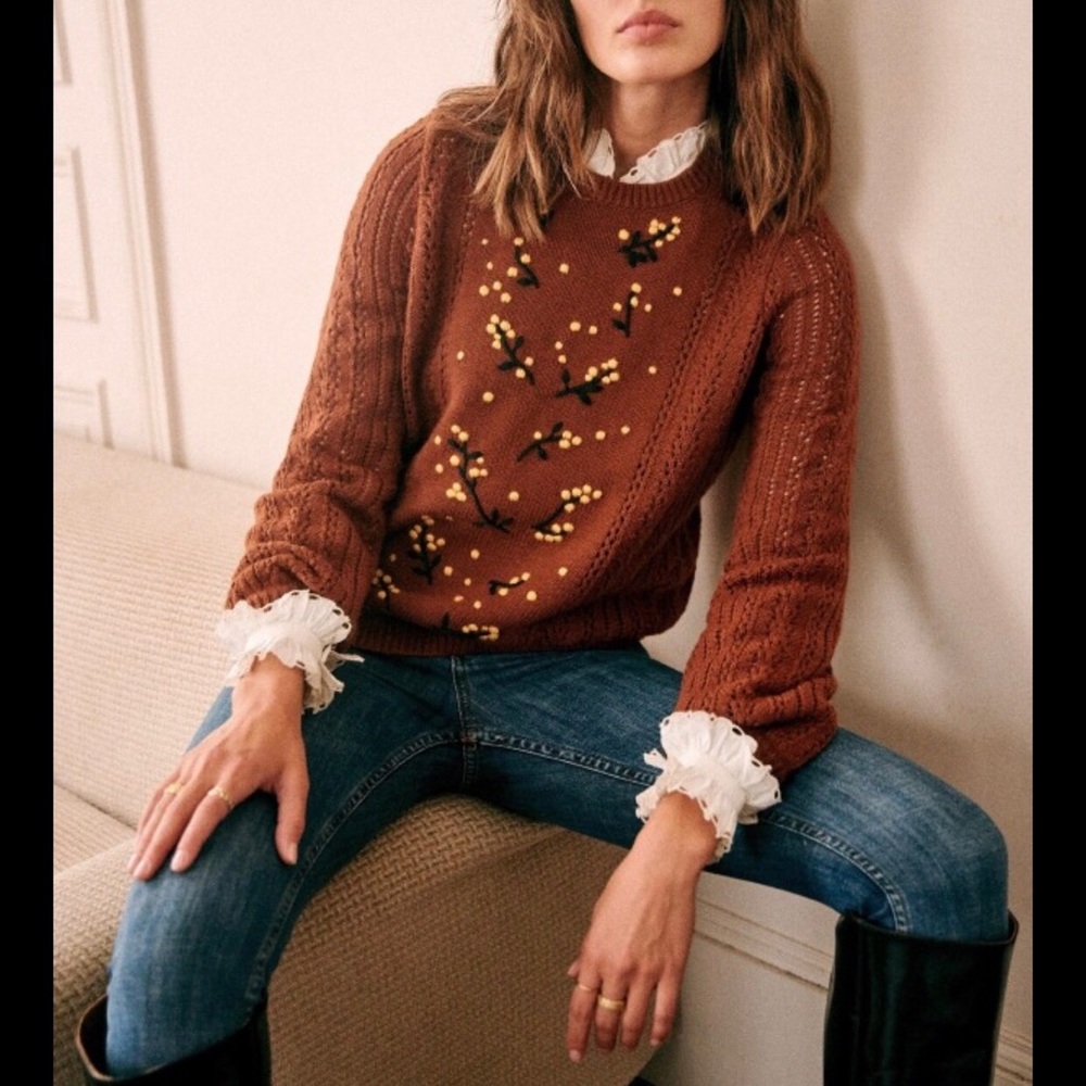 Sezane Gladys Sweater in Hazelnut